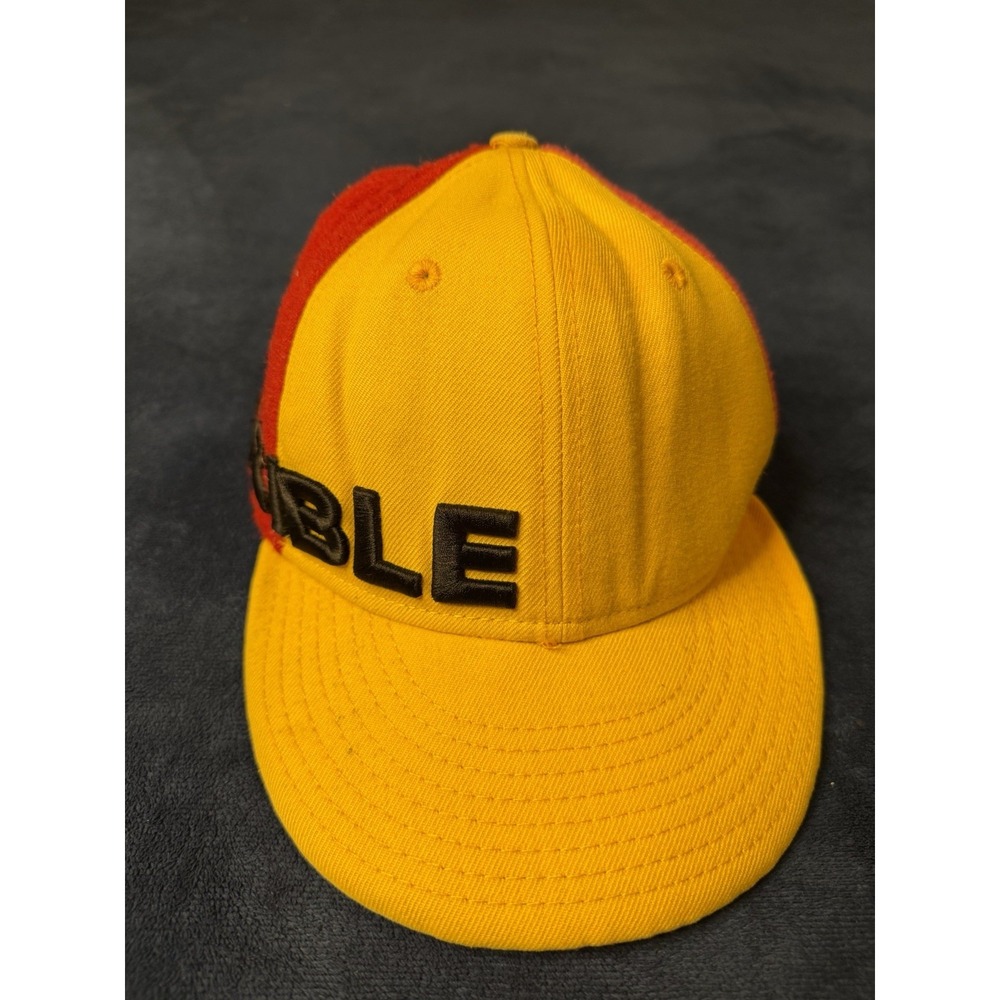 Y2K Invincible Iron Man Hat Cap Fitted 7 3/8 Red New Era 59Fifty Marvel Comics